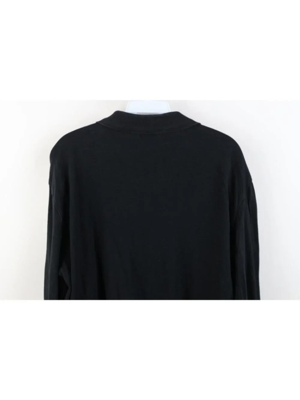 Vintage Y2K Ralph Lauren Mens XL Faded Custom Fit Long Sleeve Polo Shirt Black